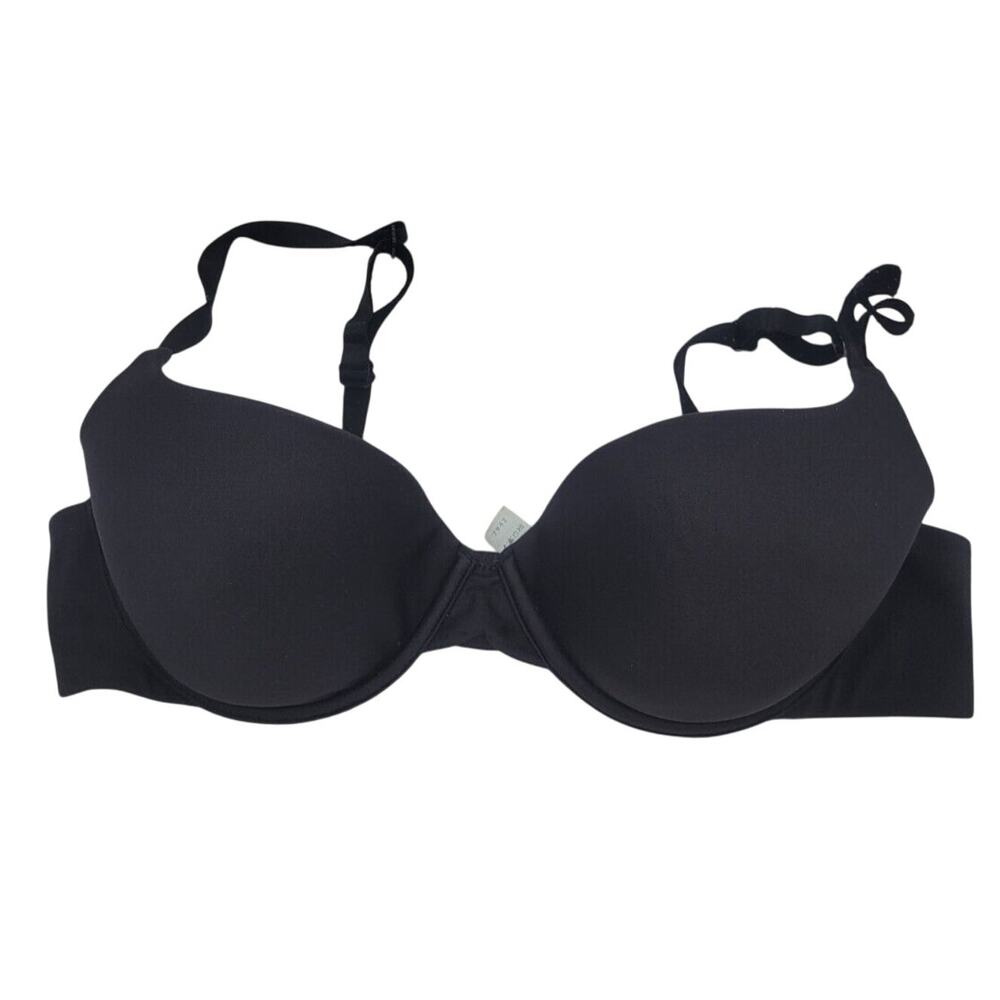 Wonderbra Underwire Bra T-Shirt Size 36C Statement Makers Black‎ Lightly Lined